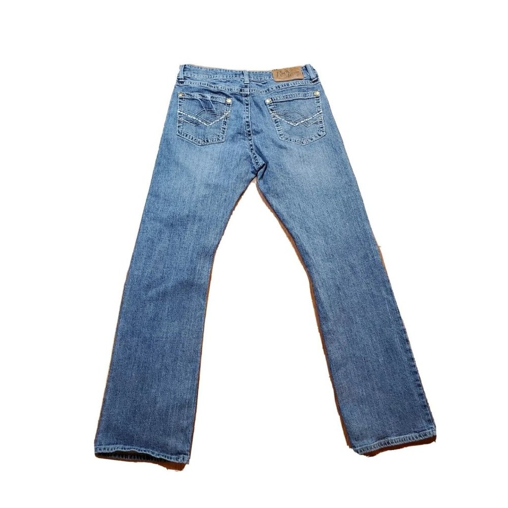 Rock 47 by Wrangler Mens 33 X 36 Boot Cut Mens Western Embroidered Jeans.